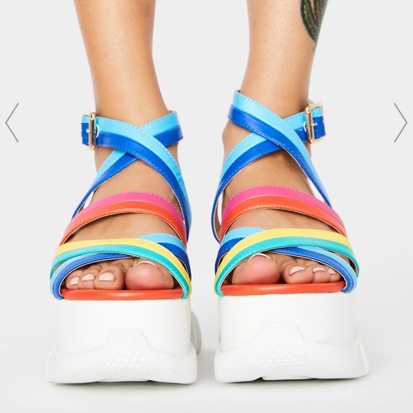 🧿🧿🧿 SOLD 🧿🧿🧿 platform sandals - Picture 3 of 4